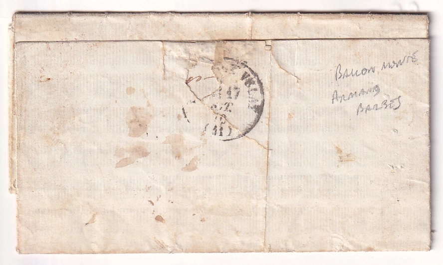1 BALLON MONTE ARMAND BARBES TEXTE DE COURBEVOIE ARMEE DU RHIN POUR LE PUY EN VELAY HAUTE LOIRE