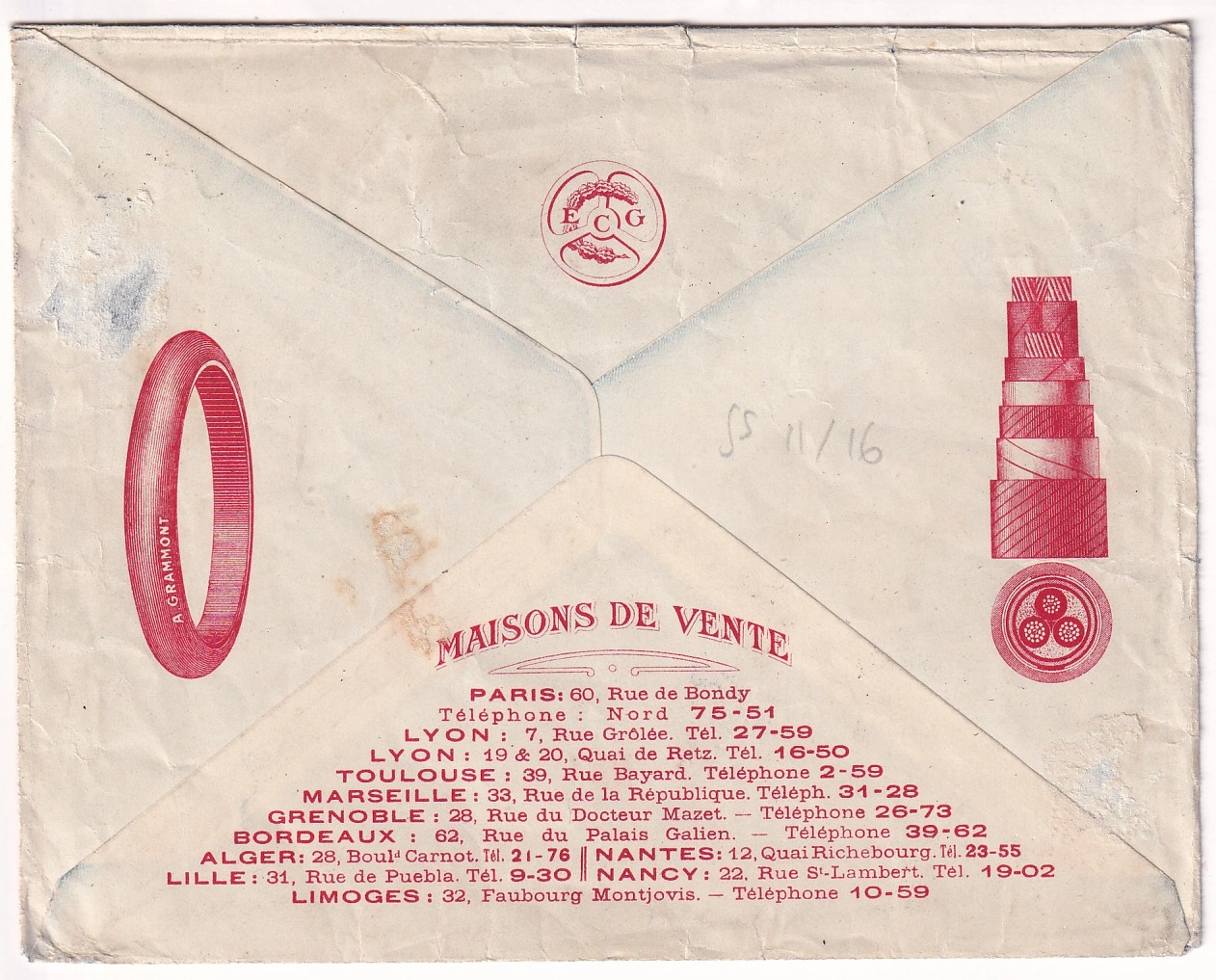 1 N°162 SEUL SUR LETTRE PERIODIQUE ENVELLOPE ILLUSTREE PONT DE CHERUY ISERE 1923 POUR PARIS