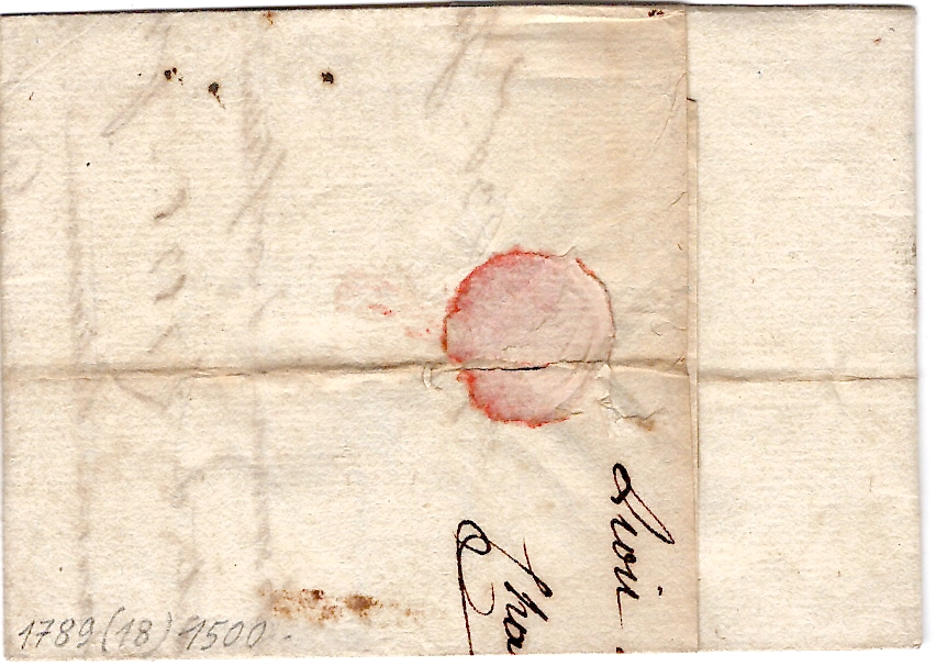 1 DE LYON 1789 LETTRE POUR BEAUCAIRE GARD REEX ST GILLES +PORT PAYE A BEAUCAIRE MANUSCRITE
