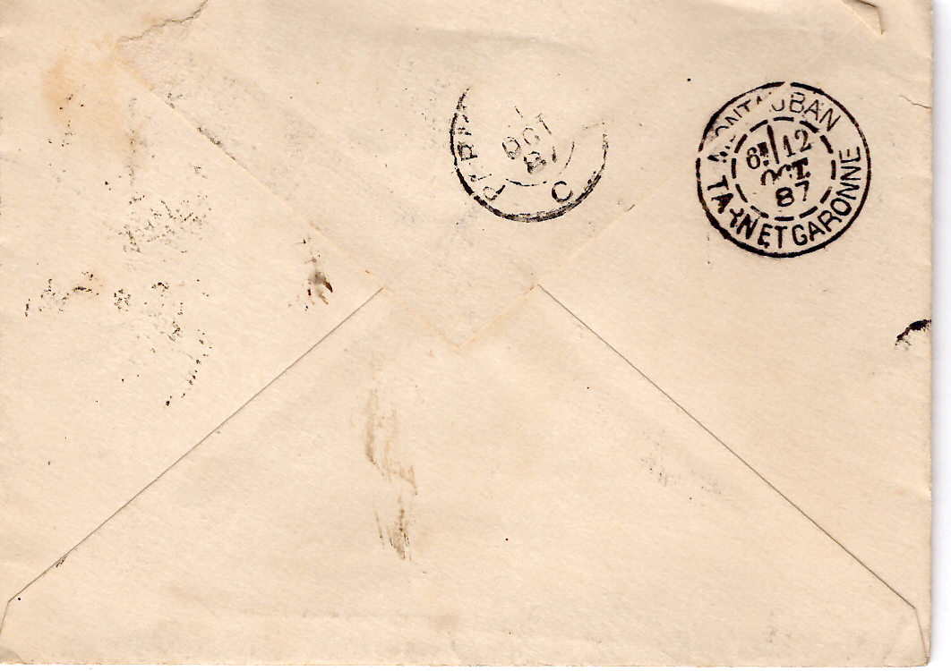 1 AUTRICHE AUSTRIA 10 SLD LETTRE CONSTANTINOPLE 1887 POUR FRANCE