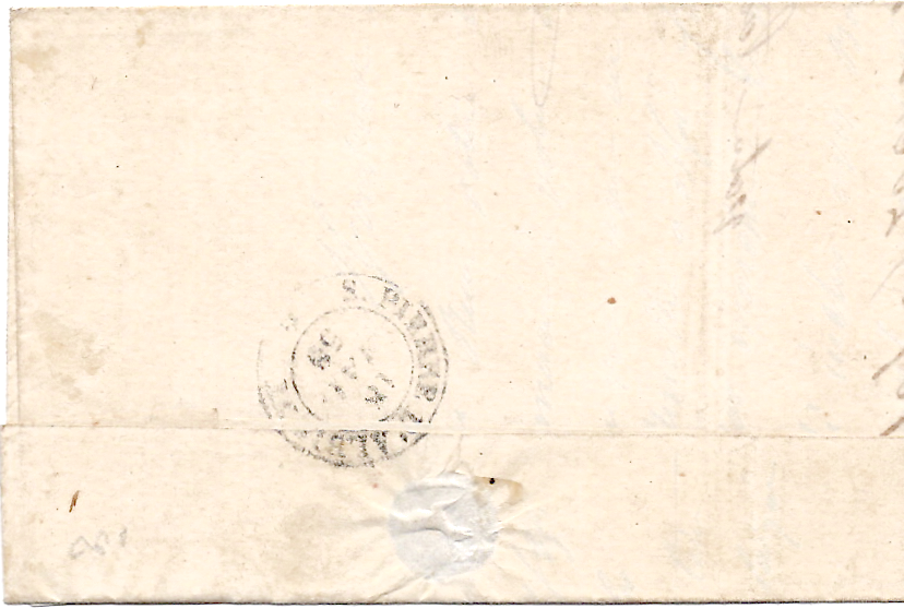 1 SARDE 20C ALBERTVILLE 1858 LETTRE POUR ST PIERRE ALBIGNY SAVOIE