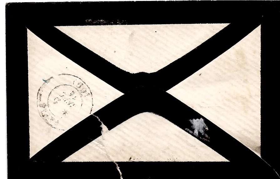 1 N°55 PAIRE PETITE LETTRE DEUIL ETOILE MUETTE CONVOYEUR STATION DOURDAN P.T POUR SUISSE 1874