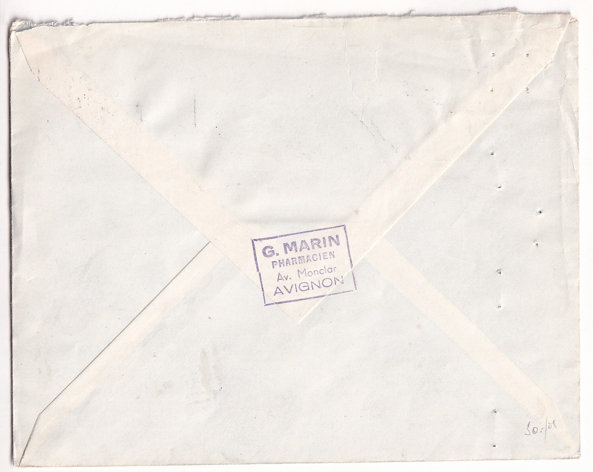 1 N°1263 AVIGNON 1963 POUR MONTE CARLO 1963 TIMBRE TAXE MONACO 0.5