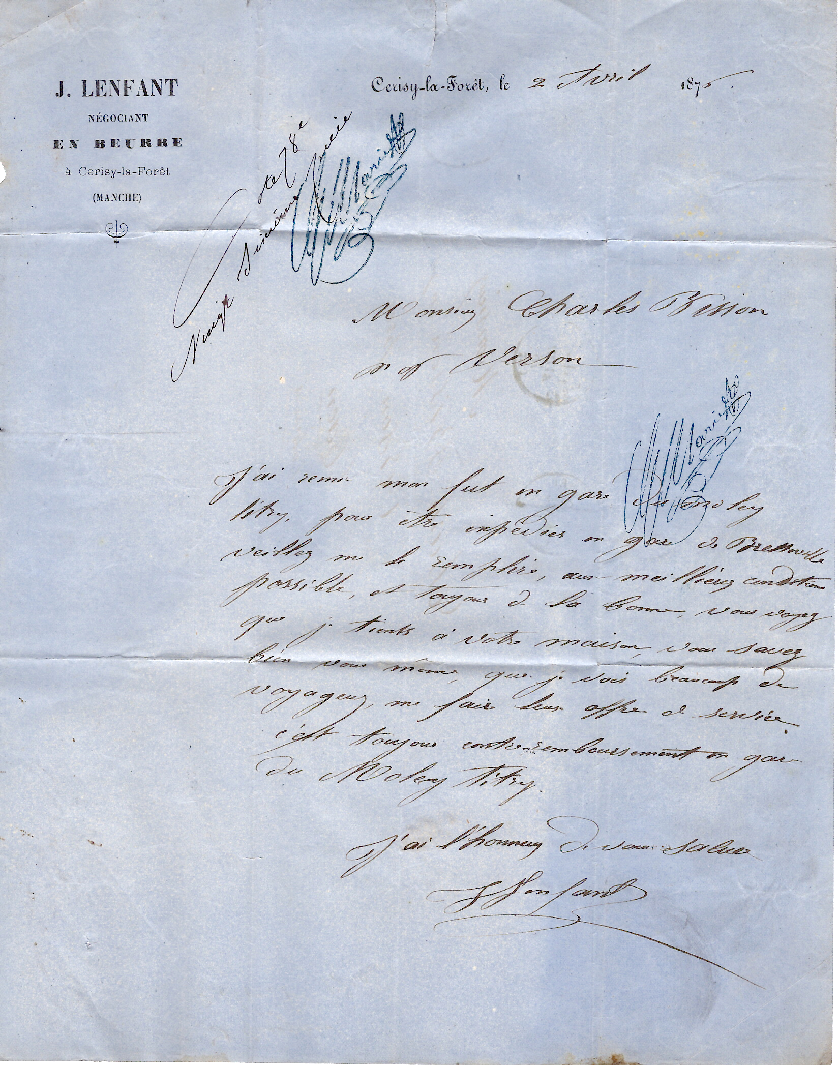 2 CERES 25C LETTRE TYPE 16 CERISY LA FORET AVIL 1876 (48) LETTRE MANCHE