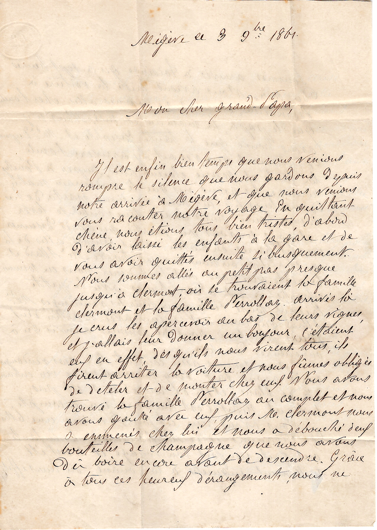2 N° 14 X2 LETTRE PC 4233 TYPE 15 SALLANCHES 1861 POUR GENEVE + OR MEGEVE
