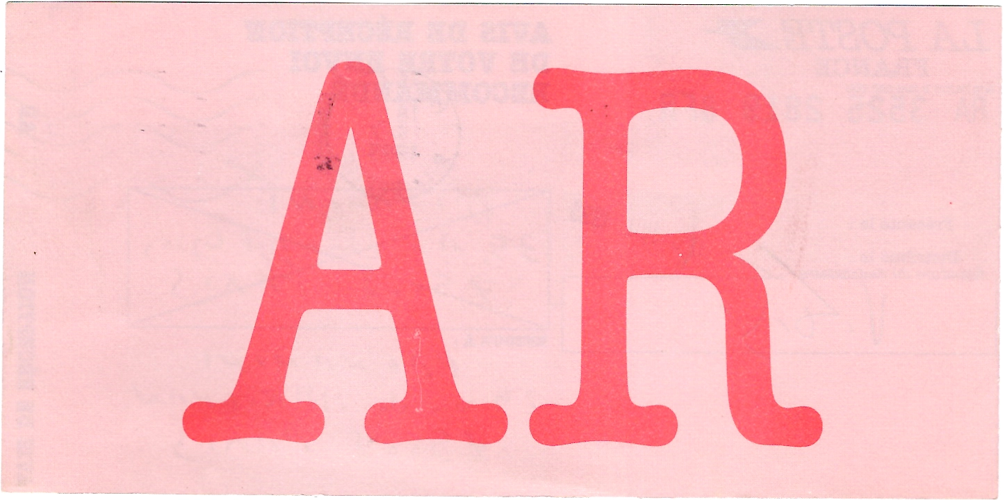 3 BRIAT 2FR50 ROUGE CARTE COMPLET COIN DATE LETTRE REC AR PARIS 3.7.1993