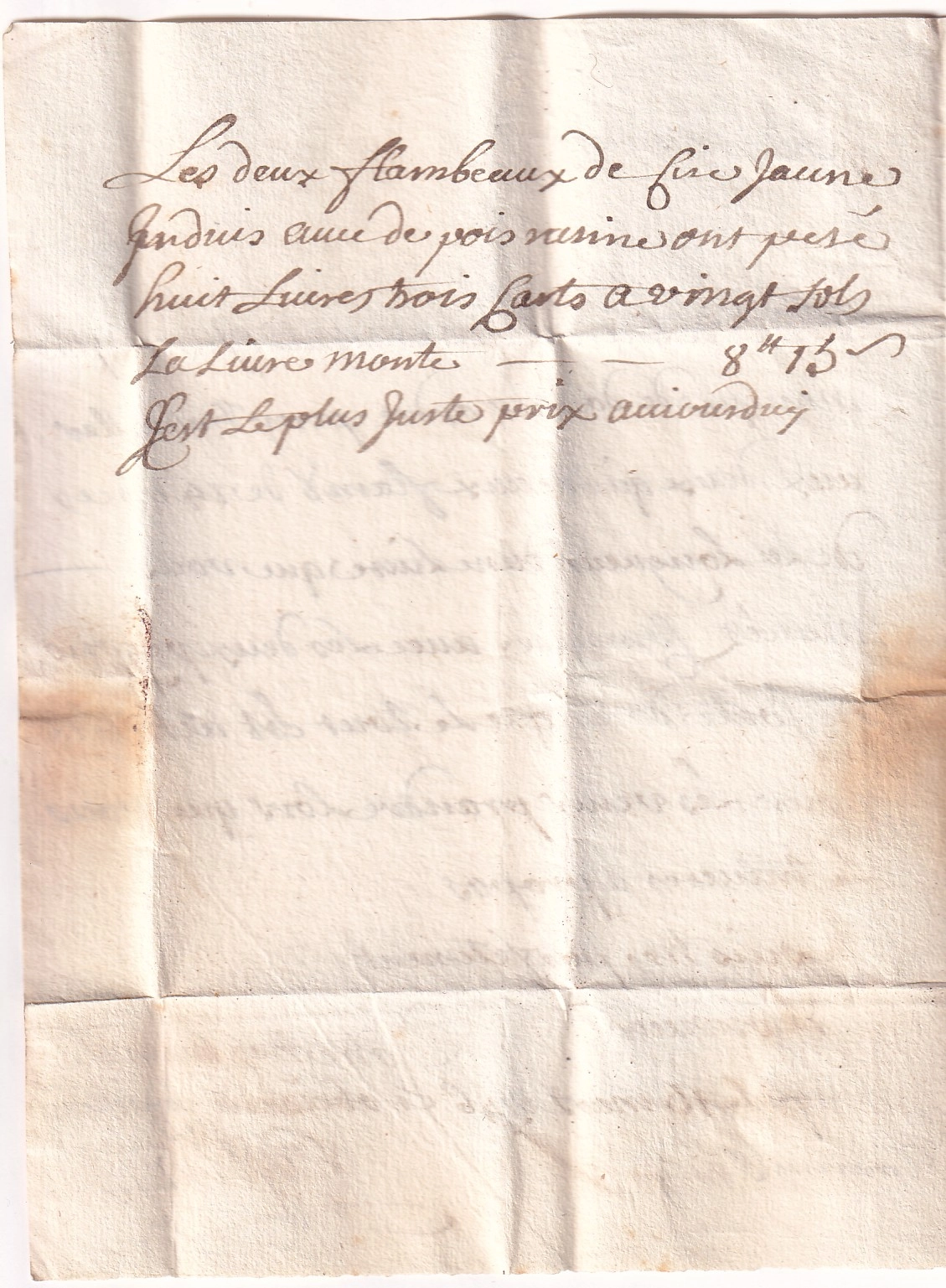 3 MARQUE MANUSCRIT BARJOLS VAR 1746 LENAIN N°2 INDICE 18 POUR MANOSQUE