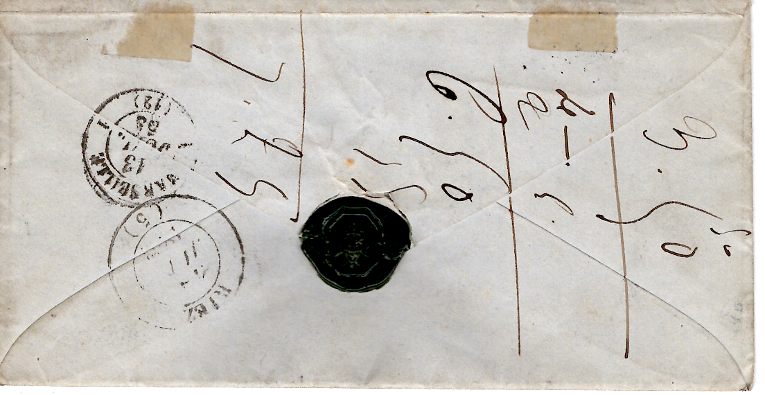 1 LETTRE CORPS EXPEDITIONNAIRE ITALIE 2E DIVISION 1853 + TAXE 25DT + AVEC TEXTE ROME