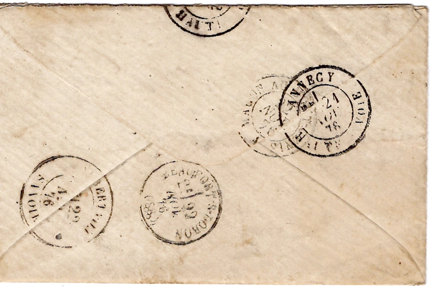 1 SAGE 25C N° 79 PETITE LETTRE TYPE 18 LA BALME DE SILLINGY 21 NOV 1876 HAUTE SAVOIE + OR RESIGNY