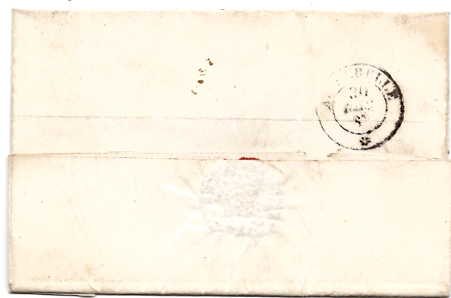 1 SARDE 20C LETTRE ST PIERRE ALBIGNY 1857 LETTRE RANDENS SAVOIE