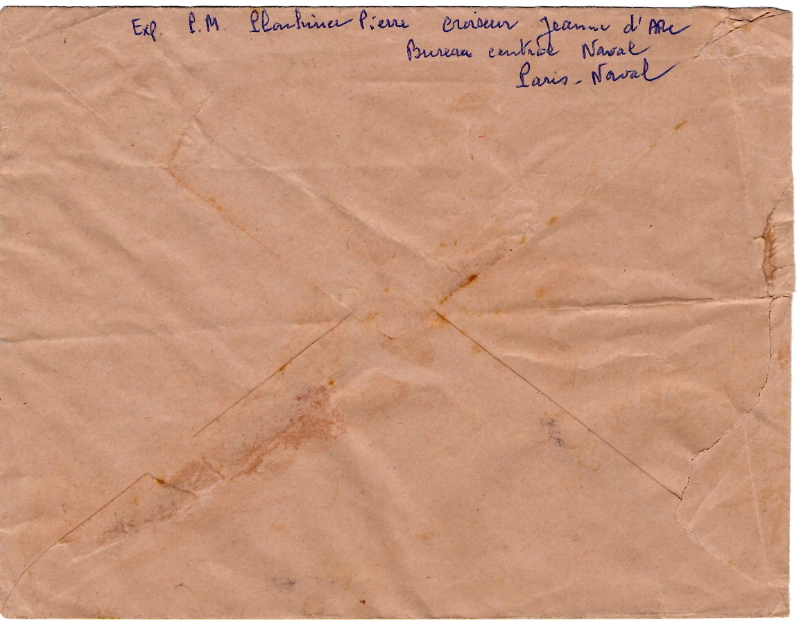 1 N° 1233 SEUL LETTRE CACHET HEX PERLE CROISEUR ECOLE JEANNE D'ARC 21.12.1963+ TRISTAN DA CUNHA