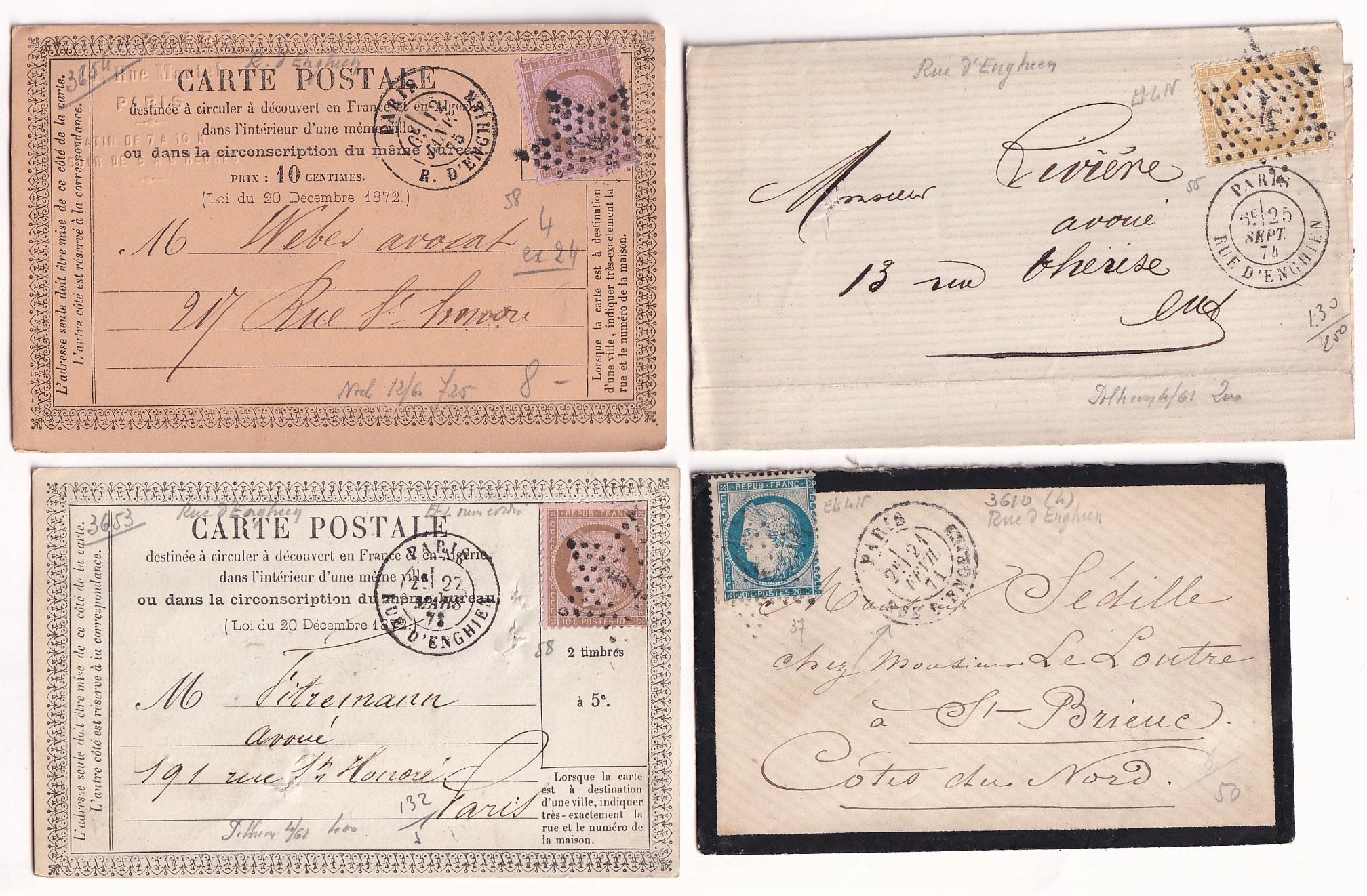 1 LOT ETOILE 4 PARIS DE 13 LETTRES DONT VARIETE EX24 X5 4 DANS EVIDEE X2