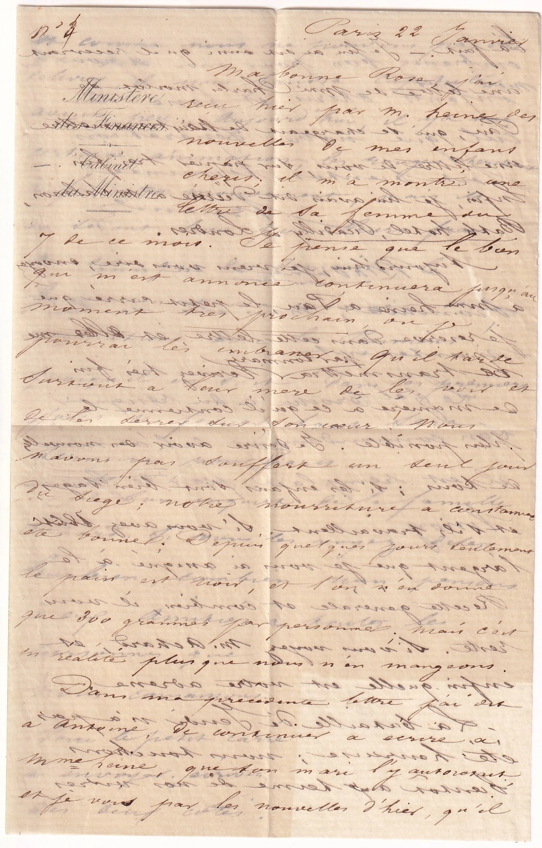 2 BALLON MONTE PARIS SC ROUGE DU 22 JANVIER 1871 ARRIVE BORDEAUX LE 30 JANVIER TORRICELLI CERTAIN AVEC TEXTE DU MINISTERE DES FINANCES