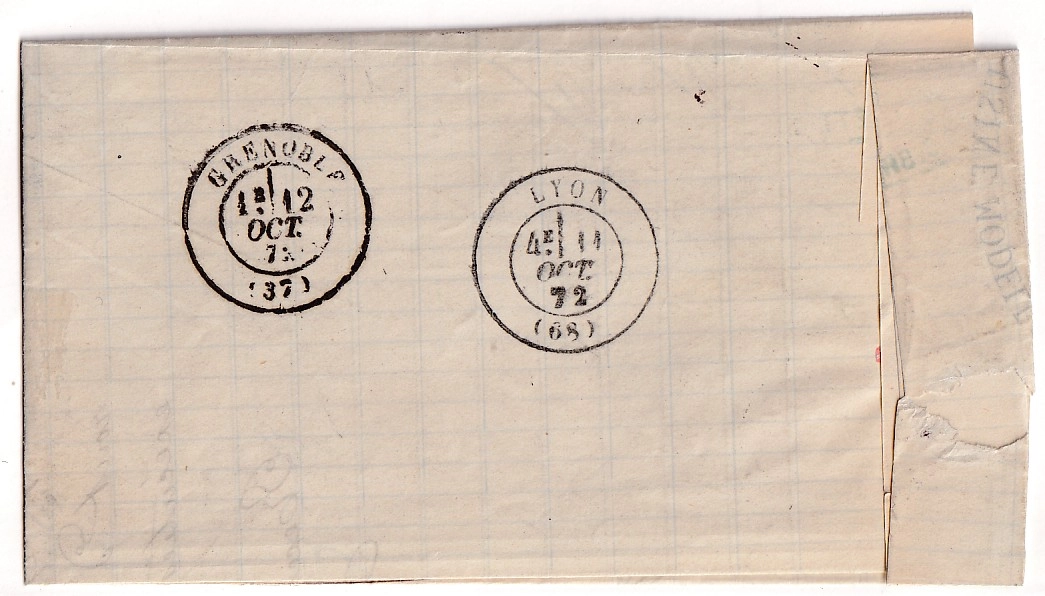 1 N°60 GC 2145F LYON EXPOSITION UNIVERSELLE POUR GRENOBLE ISERE INDICE 23