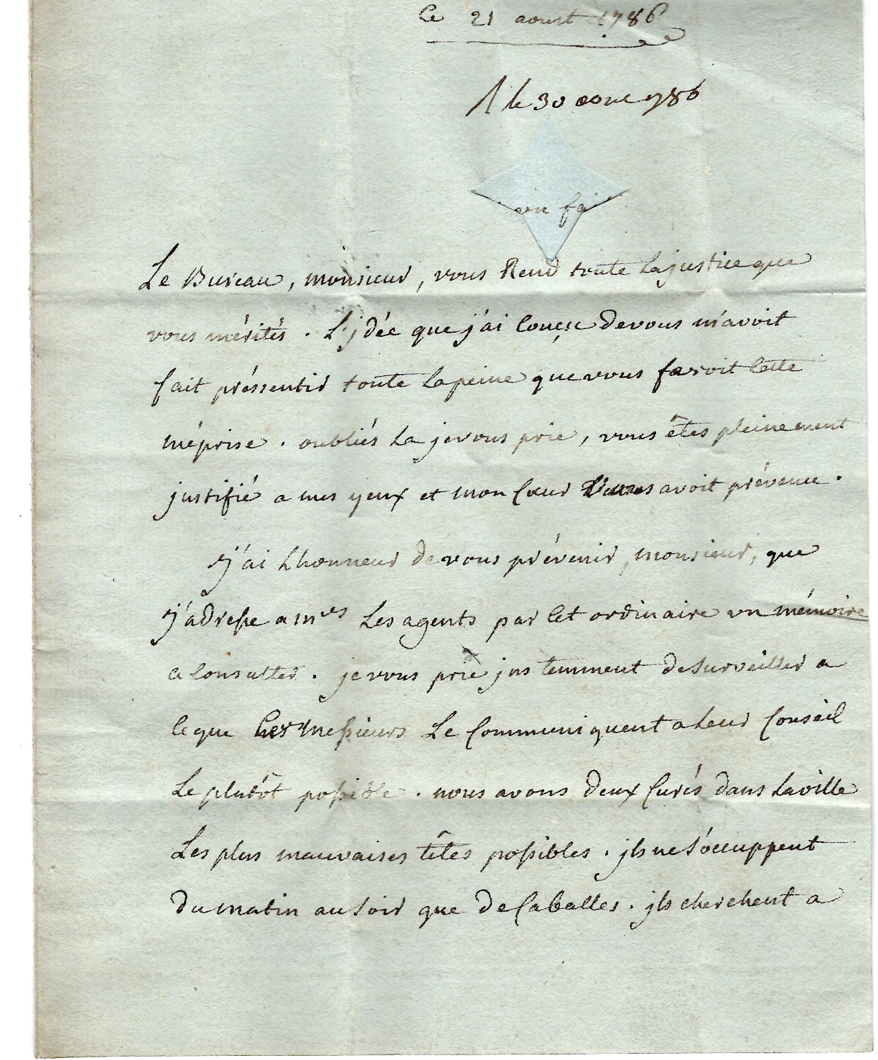 2 MAINE ET LOIRE MARQUE PORT PAYE A ANGERS 1766 LETTRE + PP FLEURS DE LYS COTE 1750€