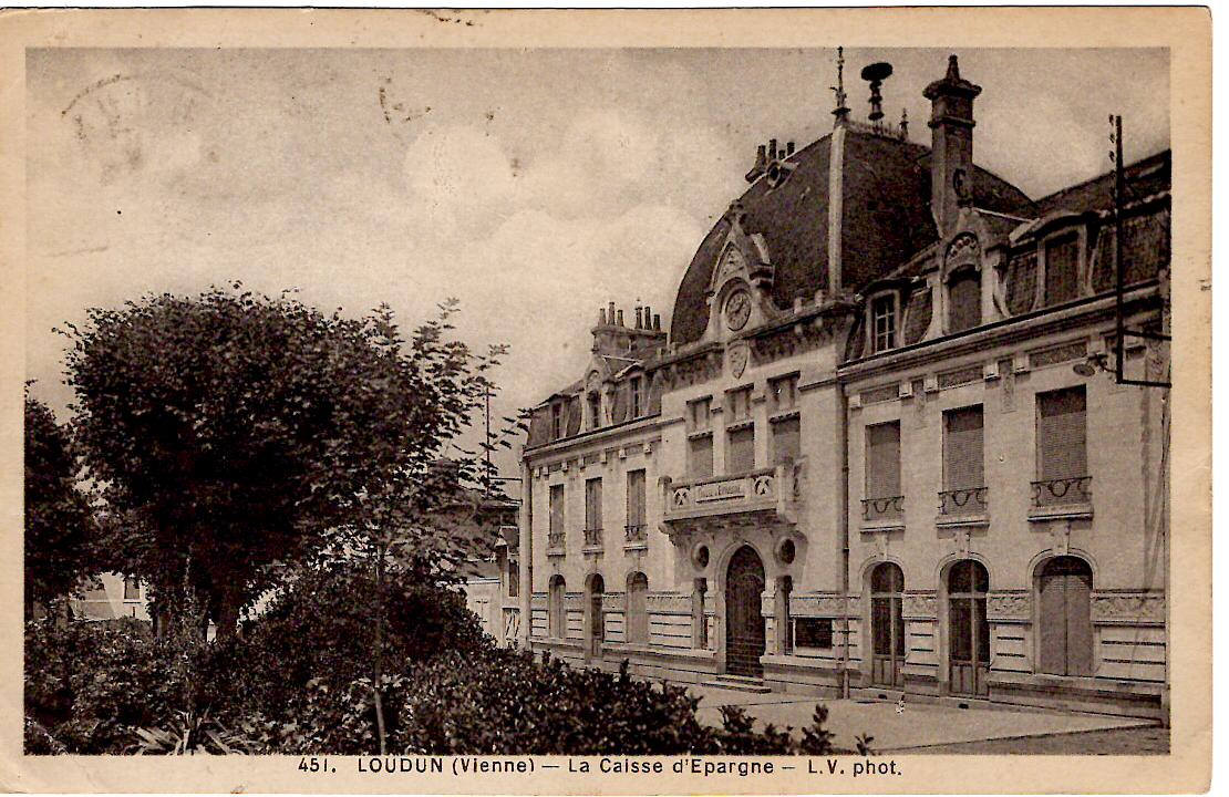1 N° 337 SEUL CARTE 5 MOTS LOUDUN 12.7.1937 VIENNE 1ER JOUR DU TARIF