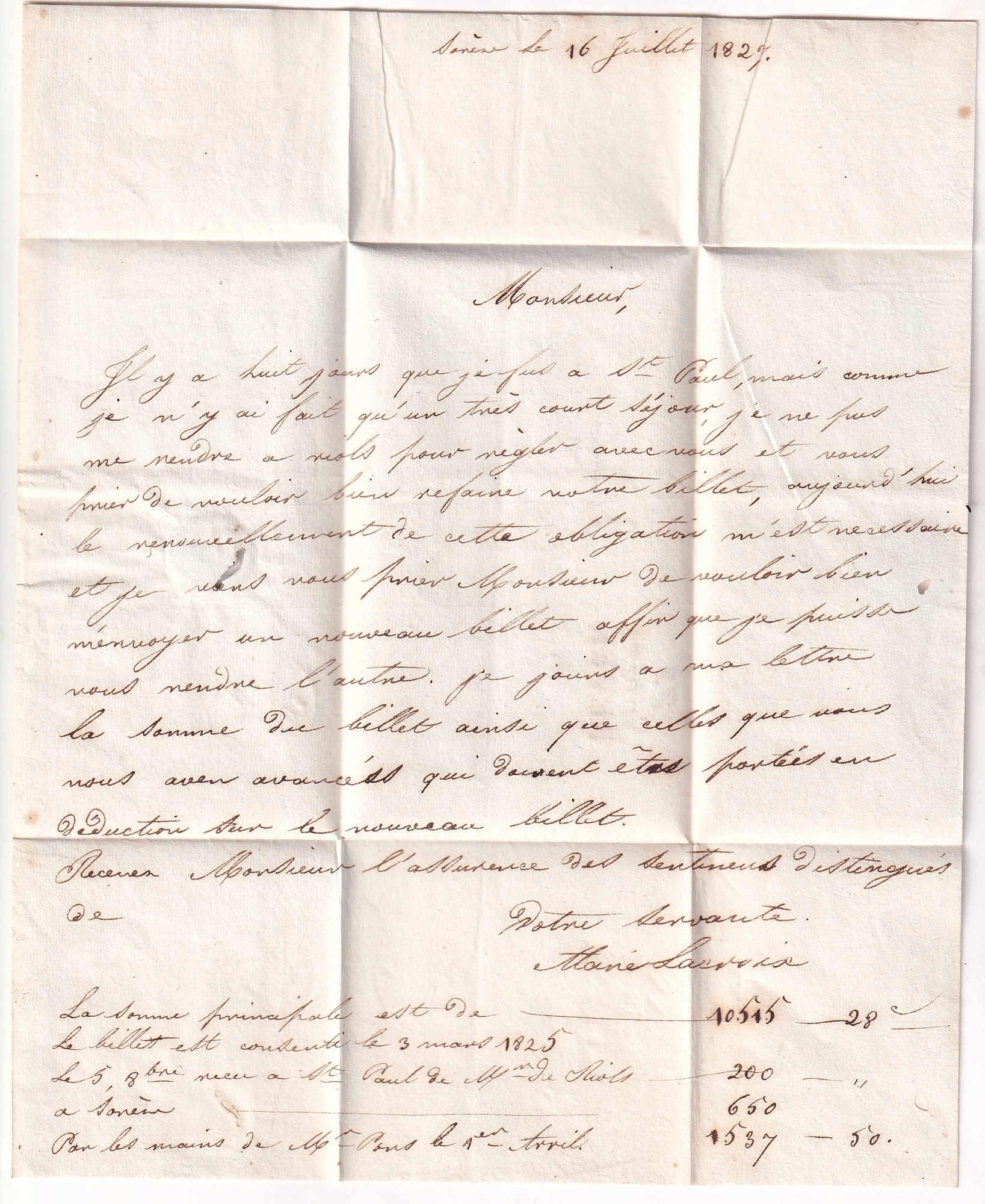 2 DOUBLE CURSIVE 77 SOREZE REVEL TARN POUR ST PAUL PAR PUY LAURENS 1827 INDICE 20