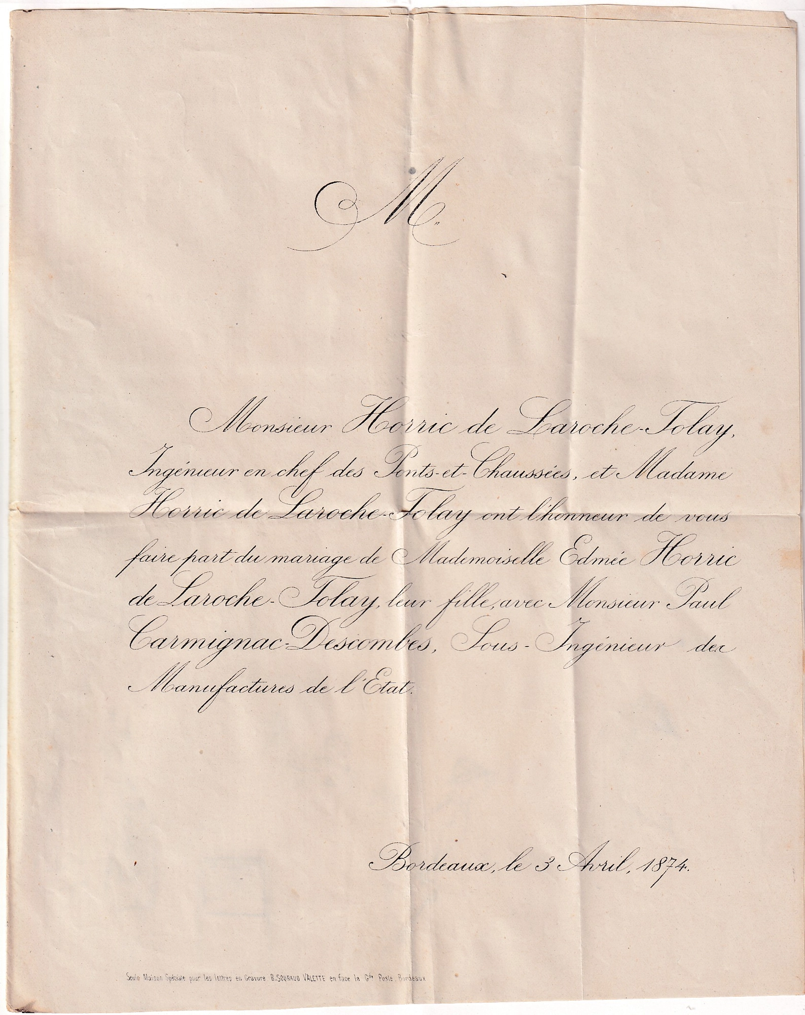 3 N°52 SEUL SUR LETTRE SIGNE CALVES BORDEAUX POUR BORDEAUX BEAUX DESSINS SUR LE DOS DE LA LETTRE