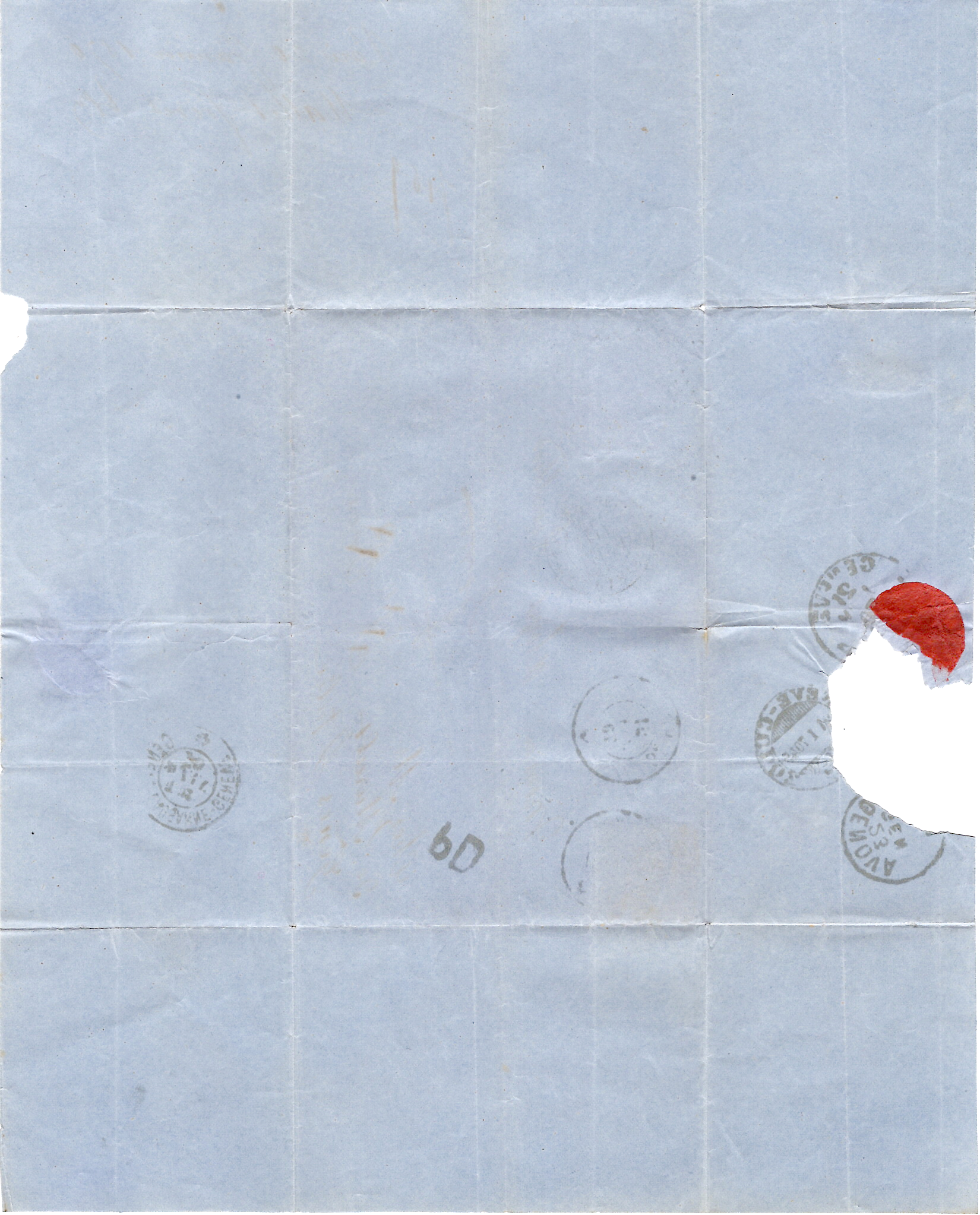 3 LAURE 30C ETOILE PARIS 3 29 JANV 1870 LETTRE POUR ST PREX SUISSE REEX 10C ST PREX POUR GENEVE