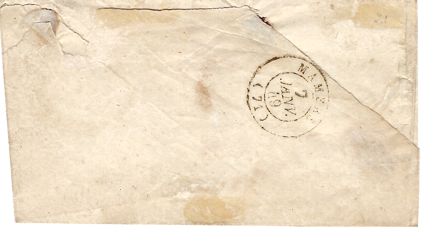 1 N° 3 TYPE 15 LE MANS 6 JANV 1849 LETTRE SANS TEXTE