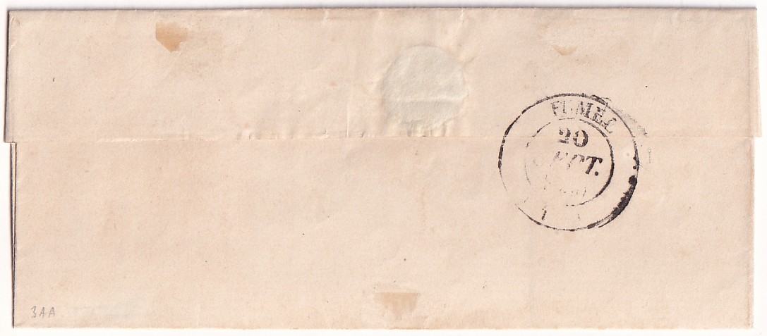 1 N°4 TTB GRILLE CAD TYPE 13 CASTELFRANC LOT 19 SEPTEMBRE 1850 POUR FUMEL