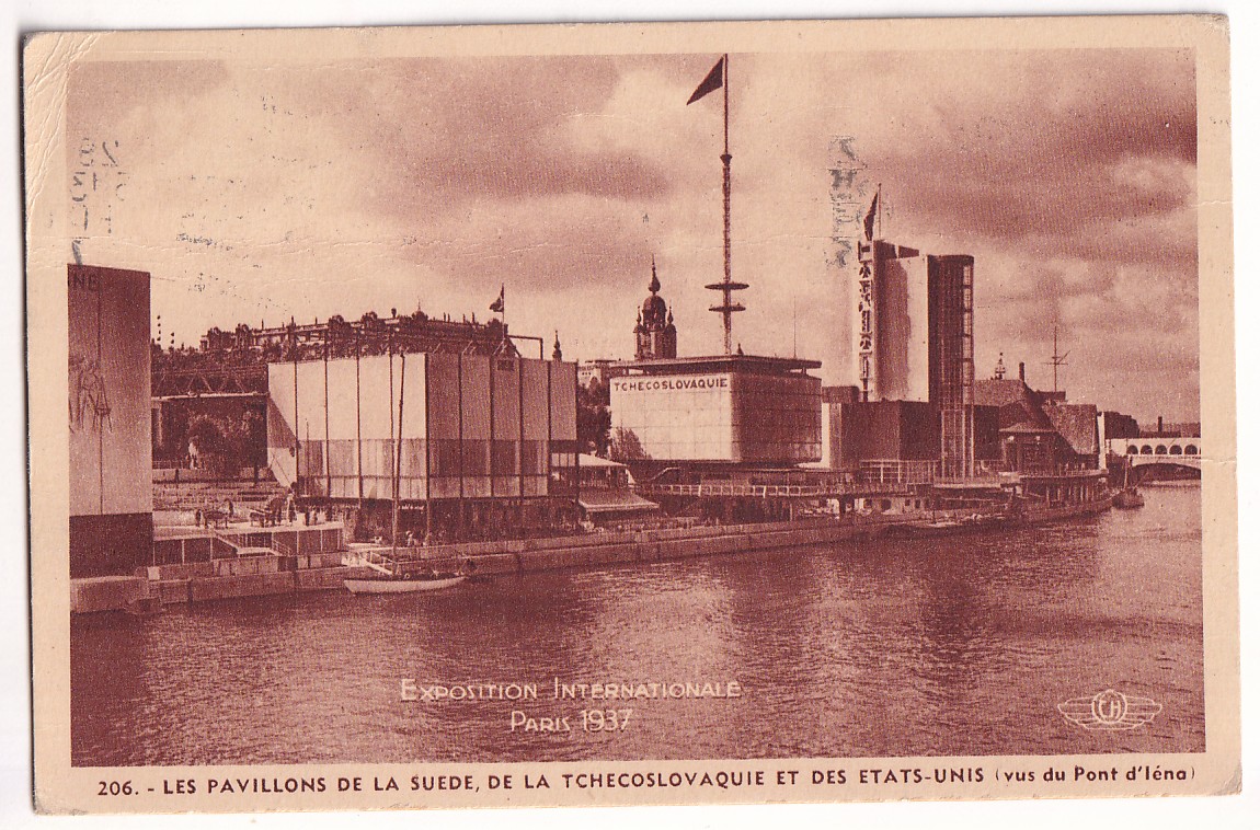 1 N°280 X2 PARIS EXPOSITION DE 1937 POUR PETERBOROUGH TARIF SPECIAL CANADA