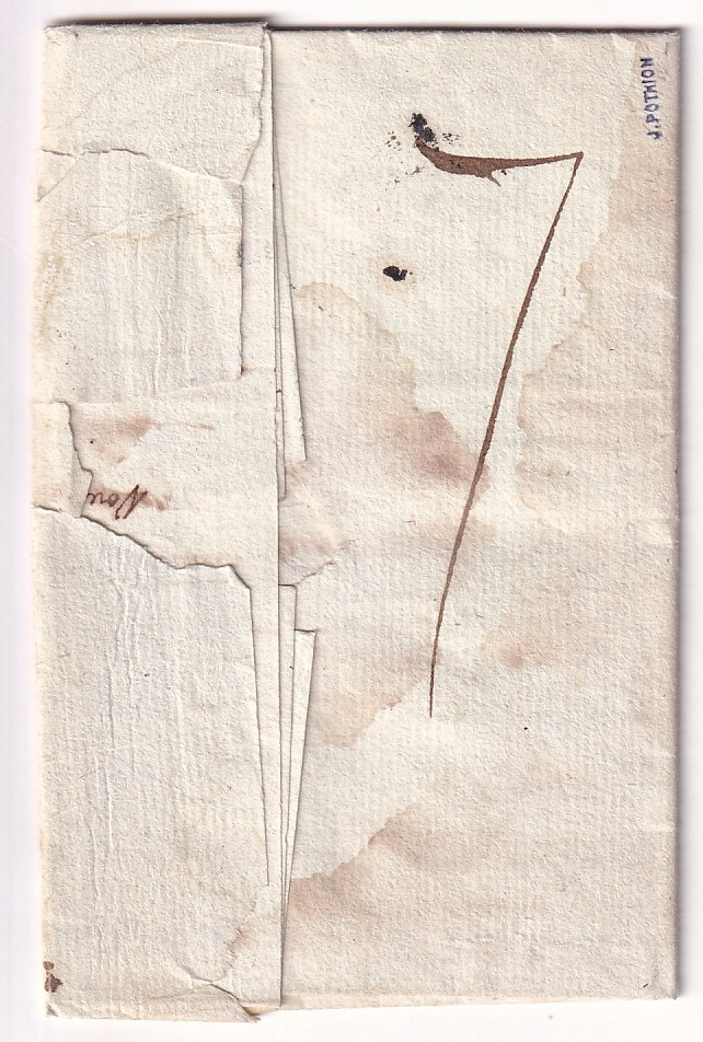 1 MARQUE PORT PAYE ORNE ARRAS PAS DE CALAIS 1783 LENAIN N°15 INDICE 26 POUR PARIS