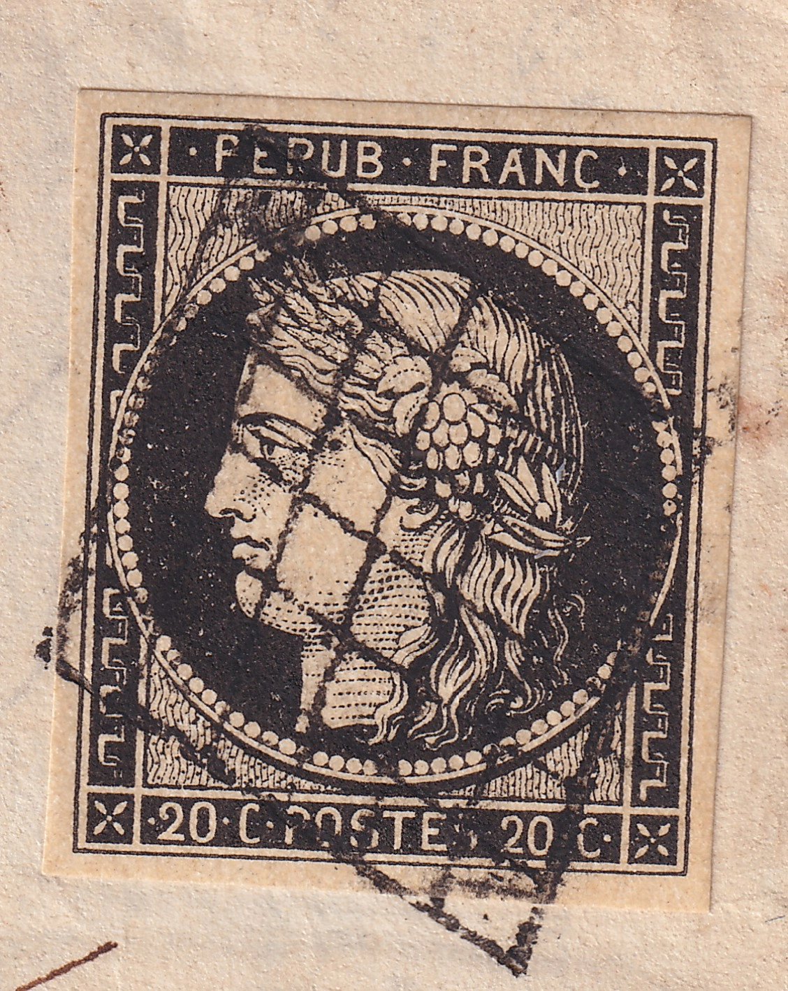 1 N°3 GRILLE CAD TYPE 14 TINCHEBRAI AVRIL 1849 POUR ALENCON ORNE