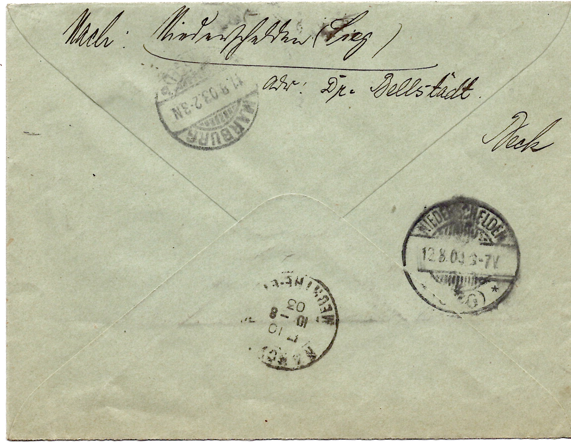 1 ENTIER MOUCHON 15C ENVELOPPE + BLANC SAGE MOUCHON REC NANCY GARE 1903 POUR ALLEMAGNE