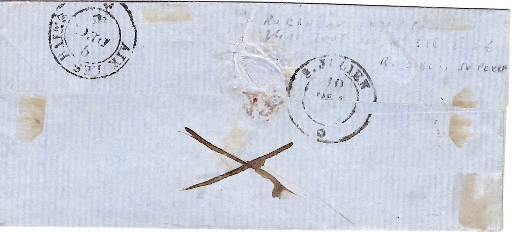 1 SARDE N° 8 RUFFIEUX 8 DIC 1855 LETTRE COVER SAVOIE POUR ST JULIEN SUPERBE