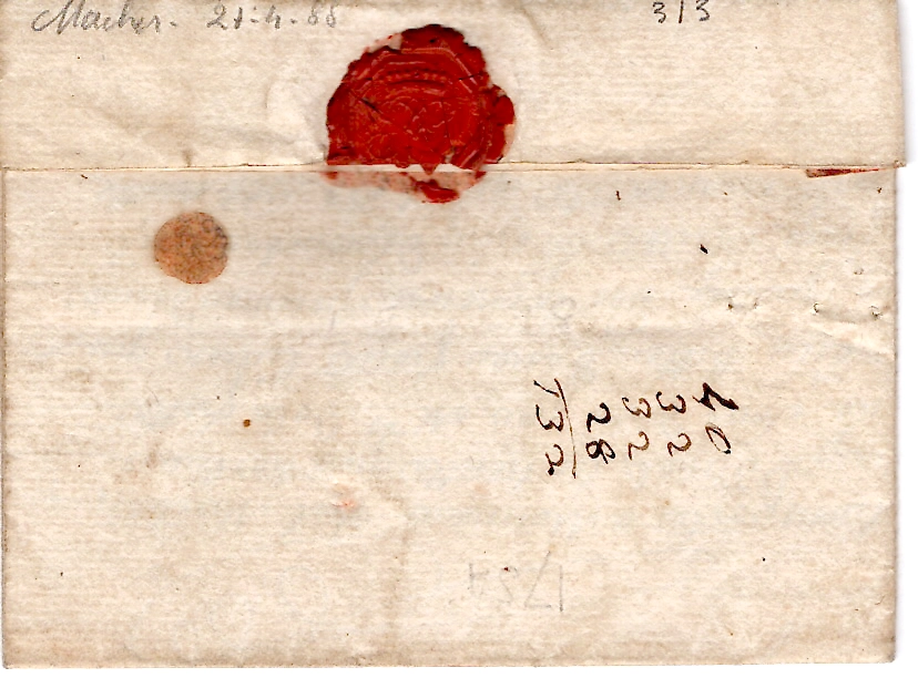 1 ORNE MARQUE MORTAGNE 1754 LETTRE POUR VERNOUX COTE 600€
