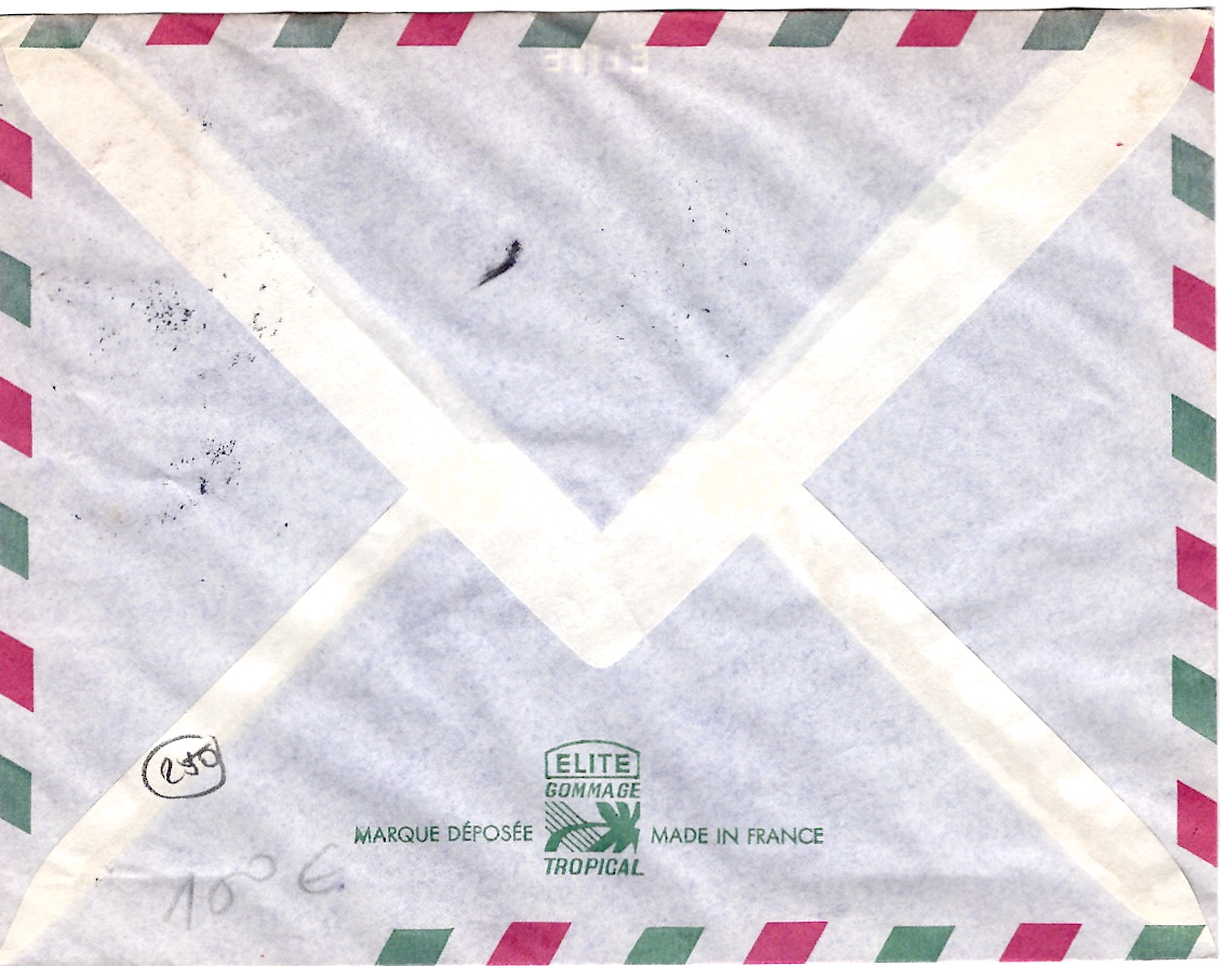 1 FM ROUGE LETTRE AVION TAMATAVE 8.10.1962 + SERVICE METEO DE LA REUNION STATION S FROLOW ILE TROMELIN RARE