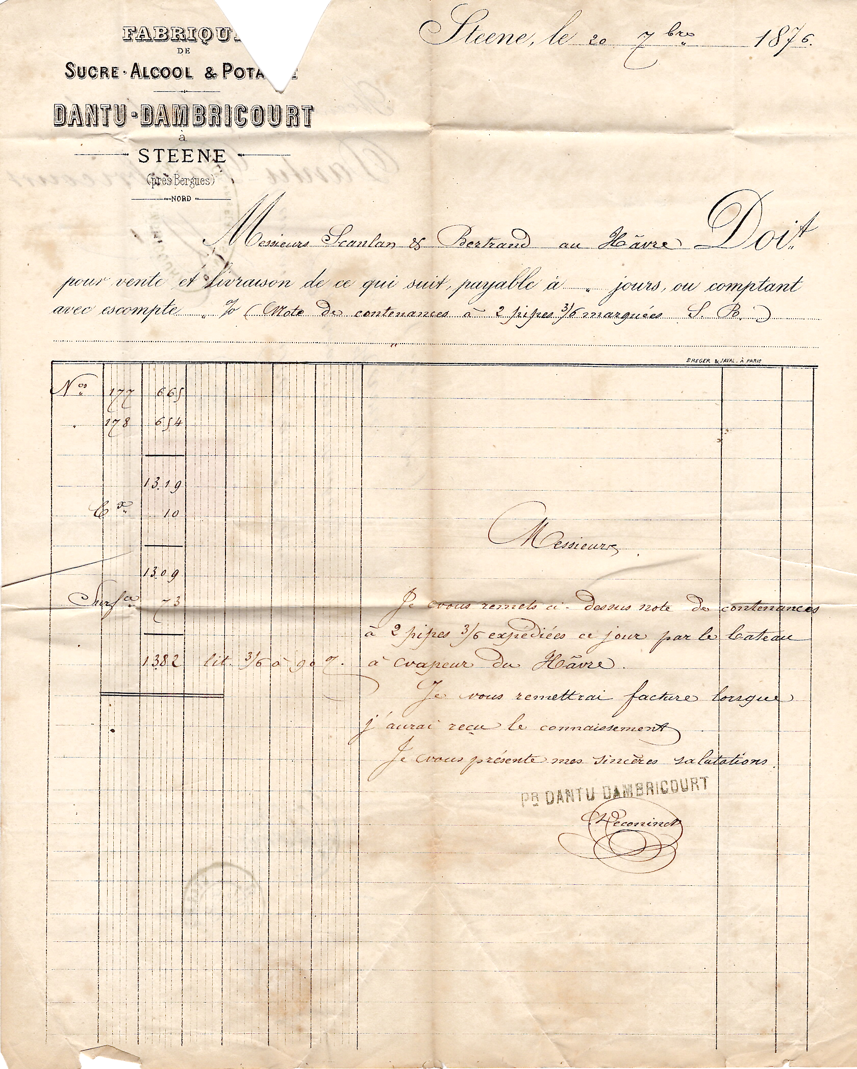 2 CERES 10C+15C LETTRE CONVOYEUR STATION BERGUES DUNK H (57)  1876 NORD