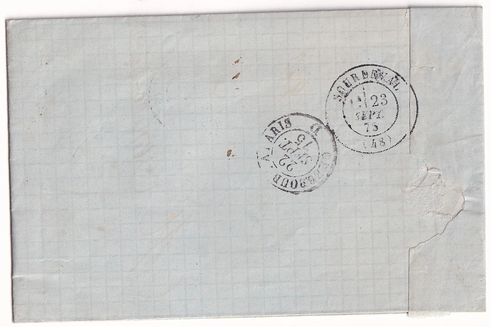 1 N°60 GC ET CAD TYPE 17 EN BLEU GC 223 AULNAY SUR ODON CALVADOS POUR SOURDEVAL MANCHE
