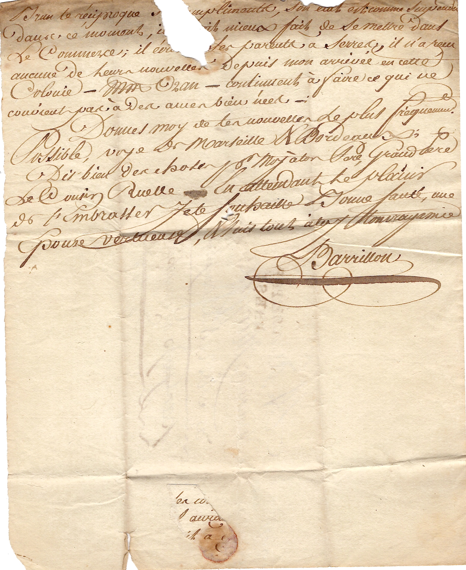 2 HAUTES ALPES DEBOURSE DE GAP MANUSCRITE LETTRE SANS DATE + COL PAR BREST