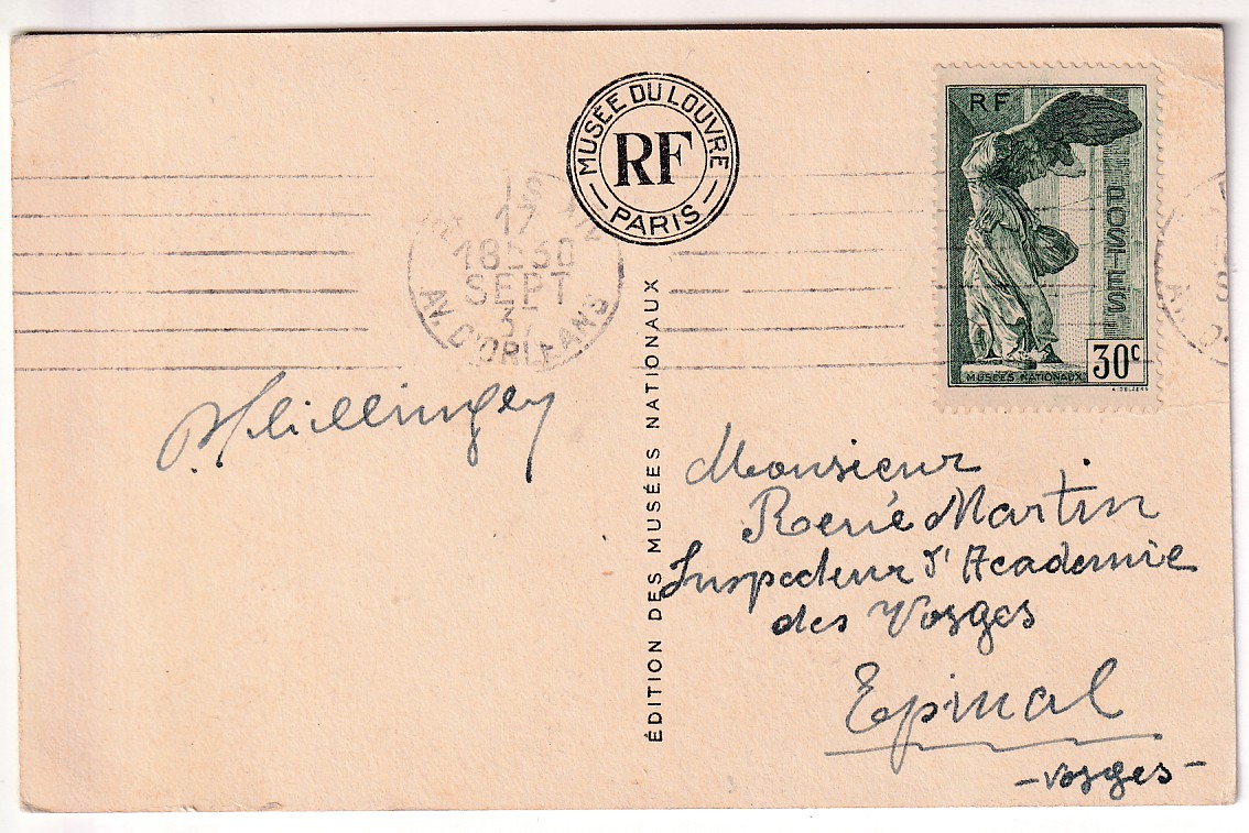2 N°354 ET 355 SUR CARTE  POSTALE AU TARIF MECANIQUE PARIS 1937