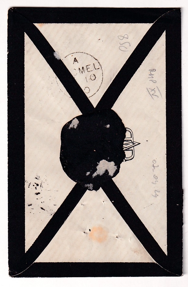 1 GUERRE 1870 TENTATIVE ENTREE JACMEL HAITI VOIE ANGLAISE TAXE ECHANGE 1F60 POUR PARIS DEPART 26 SEPT 1870