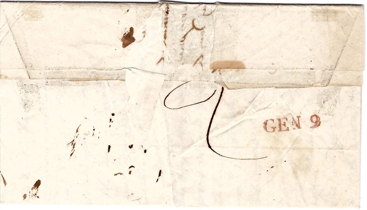1 SARDE SAVOIE CURSIVE LE CHATELARD + MARQUE ST PIERRE D'ALBy +PP 1840